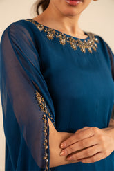 2 Piece Chiffon Embroidered Suit (FS0005)